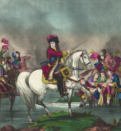 Wilhelm III. in der Schlacht am Boyne, 1874 von American School